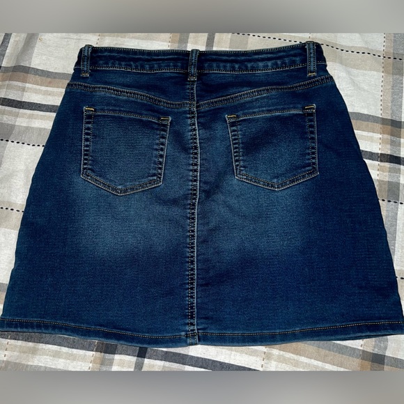 Girls Jean Skirt, Cat & Jack brand, Ultimate Stretch, dark blue - Picture 2 of 4